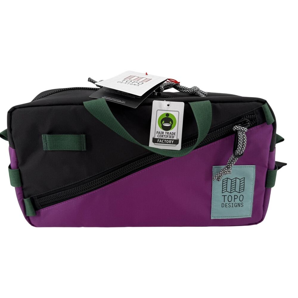 Topo Designs 6L Quick Pack Fanny Waist Bag Black Grape Purple